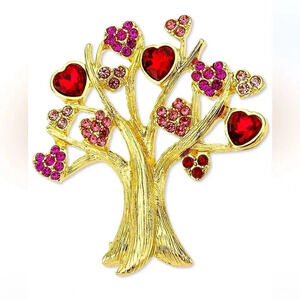 NWT Family Tree Gold Tone Pin Brooch, Brand New with tags
